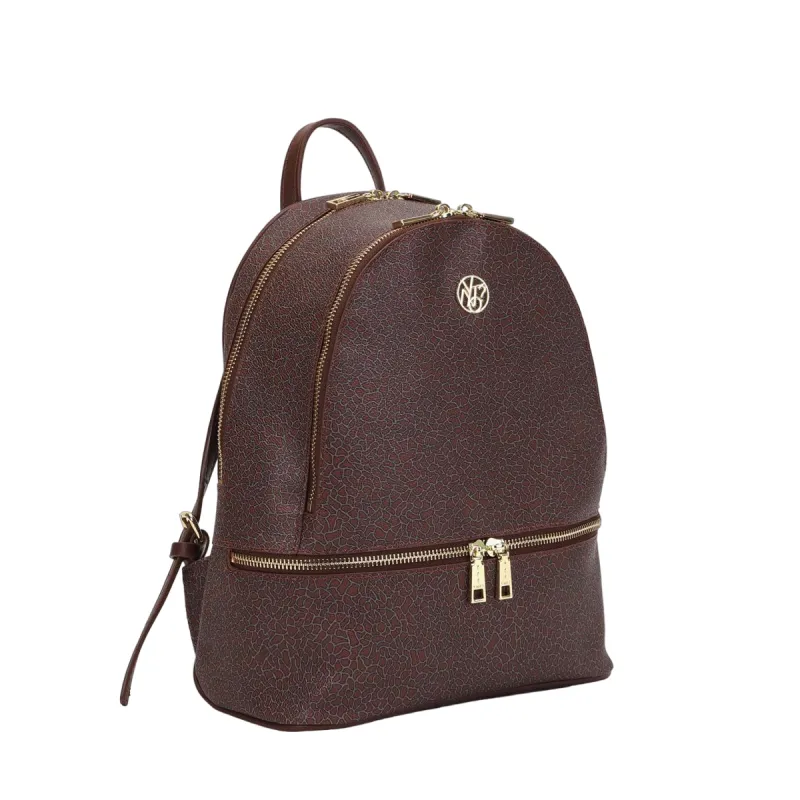 Ynot Lux women's backpack with two compartments, dark brown 2