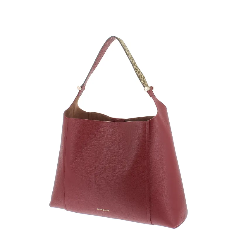 Borbonese Damen-Schultertasche mit abnehmbarer Clutch,... 2