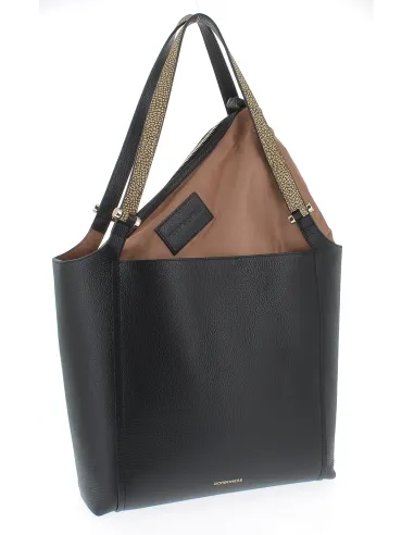 Shopping in pelle Borbonese, Nera-OP...