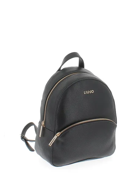 Liu Jo Damen-Rucksack mit Außentasche, schwarz