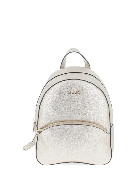 Liu Jo Damen-Rucksack mit Außentasche, hellgold