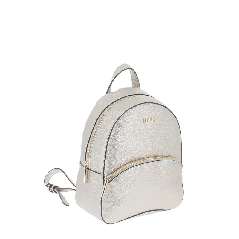 Liu Jo Damen-Rucksack mit Außentasche, hellgold 2