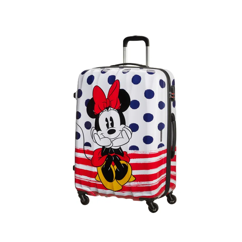 American Tourister Disney Legends Big size trolley, Minnie Blue Dots