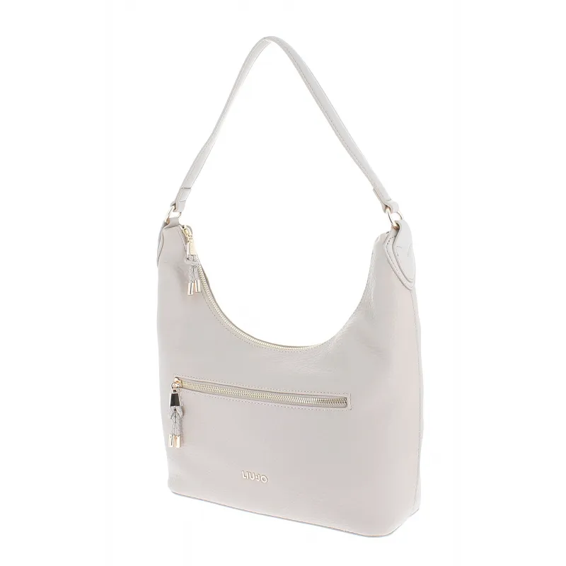 Borsa a spalla con zip frontale Liu Jo, taupe 2