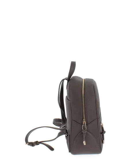 Liu Jo women's backpack with zip fastener and front pocket, dark brown