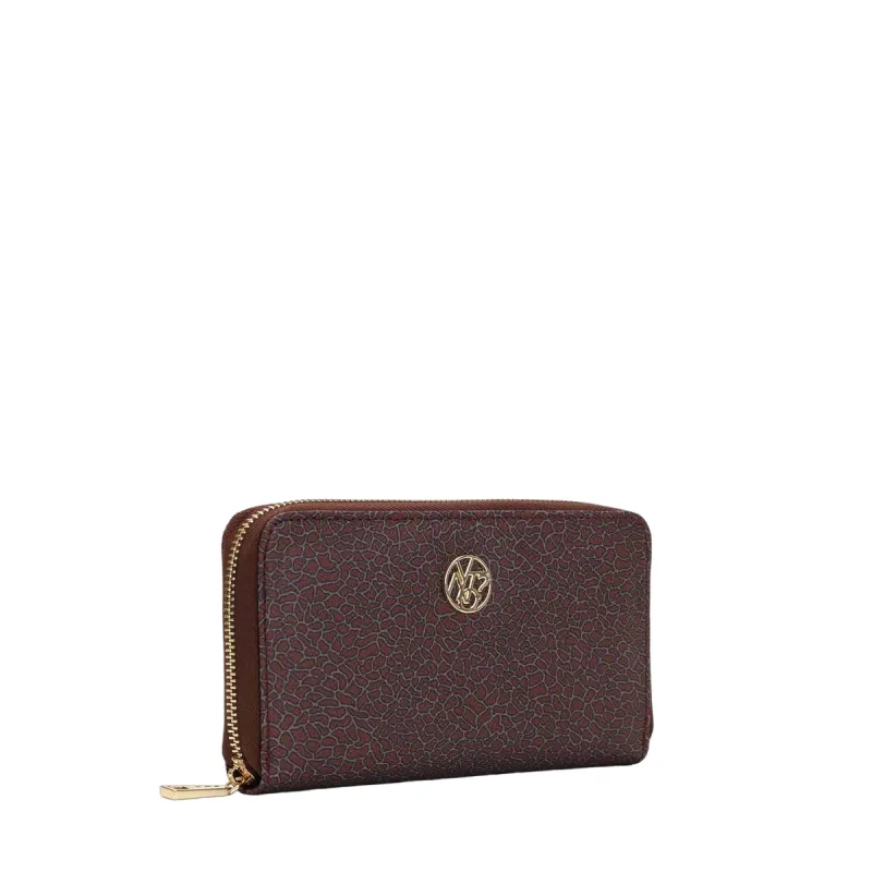 Ynot Lux women's zipped wallet, dark brown 2