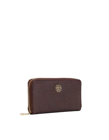 Ynot Lux women's zipped wallet, dark brown