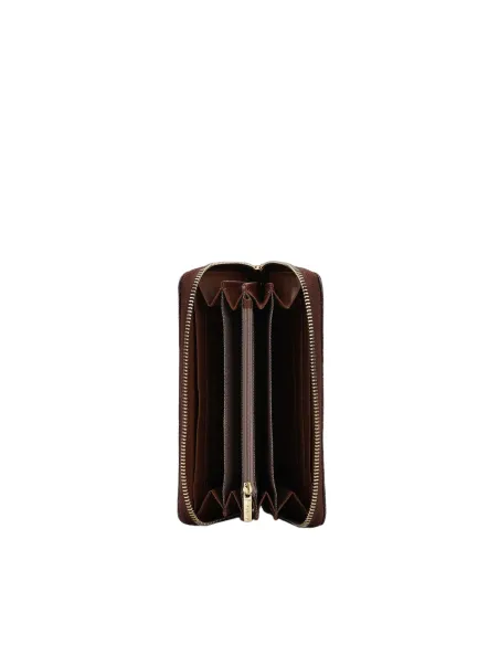 Ynot Lux women's zipped wallet, dark brown