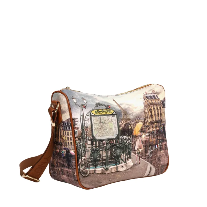Borsa donna con tracolla regolabile Ynot, metrò Paris 2