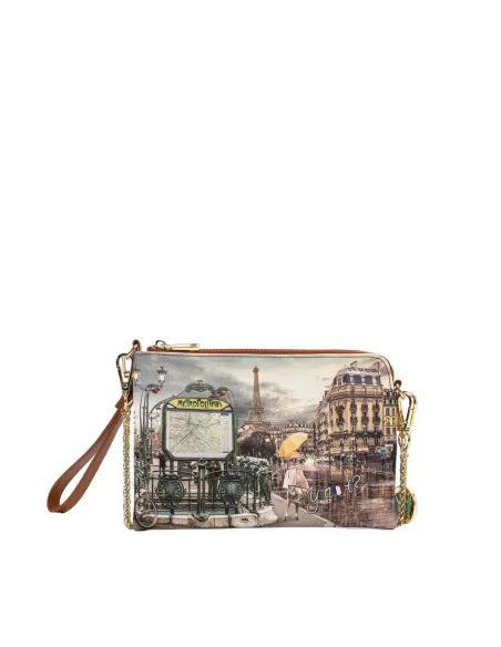 Ynot clutch bag with chain strap, metrò Paris
