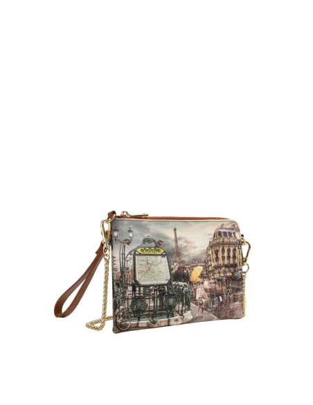 Ynot clutch bag with chain strap, metrò Paris