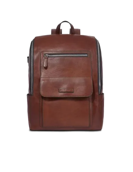 Computer-Rucksack aus Leder The Bridge Alberto