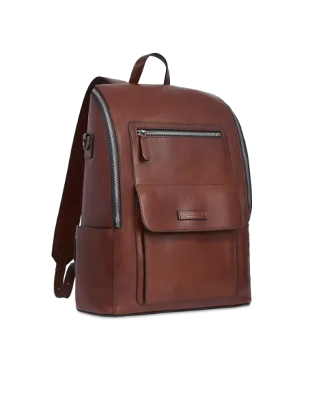 Computer-Rucksack aus Leder The Bridge Alberto
