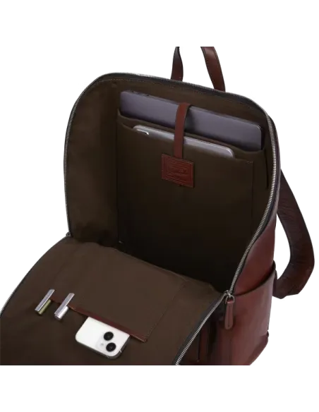 Computer-Rucksack aus Leder The Bridge Alberto