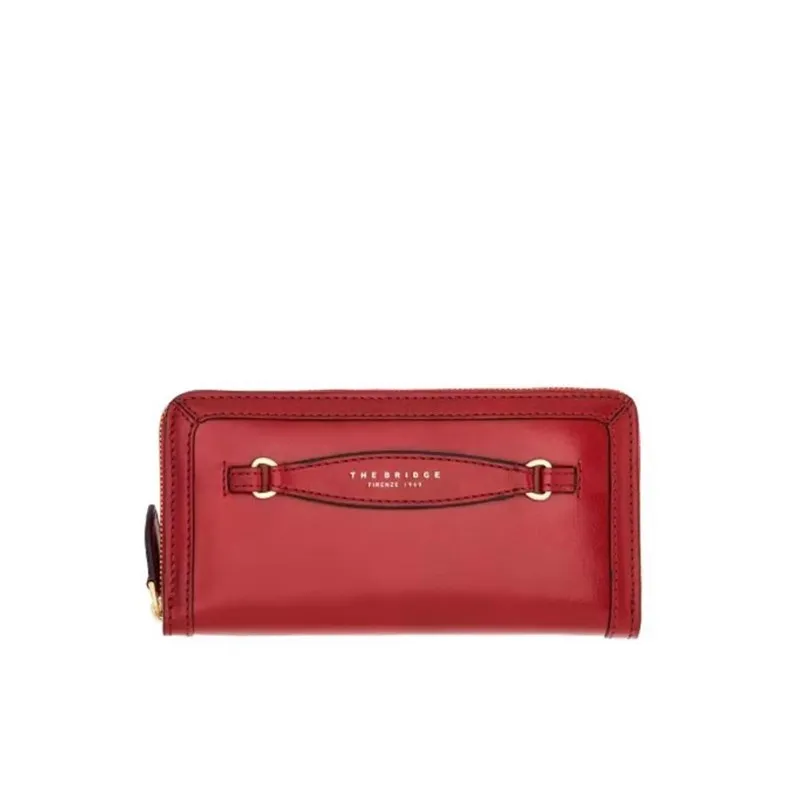 The Bridge Lucrezia women's zipped wallet, cherry red
