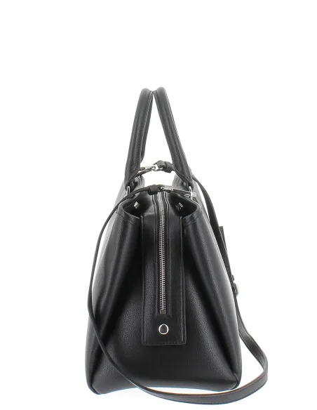 Tasche mit zwei Henkeln und drei Fächern Trussardi New Iris, schwarz