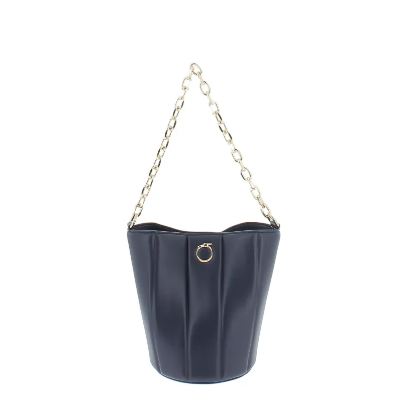 Secchiello con manico in catena Trussardi blu