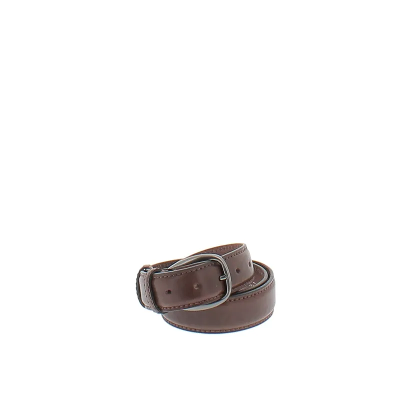 Men's leather belt, dark brown