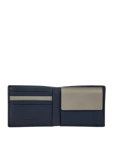 Herrengeldbörse horizontal mit Münzfach Brics Bernina, blau