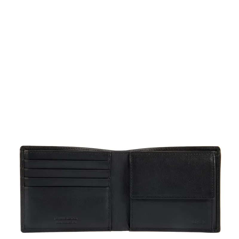 Brics Bernina horizontal men's wallet with coin purse, black