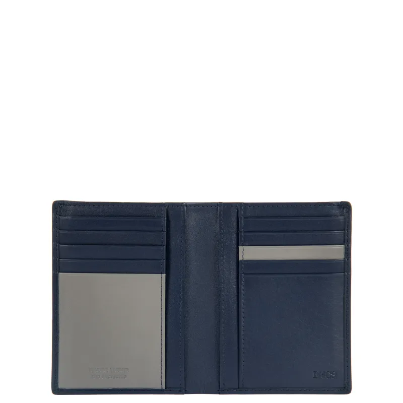 Brics Bernina vertical leather men's wallet, blue