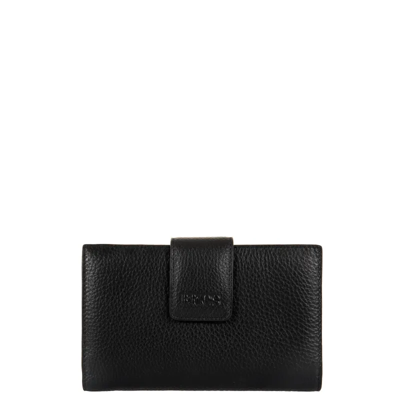 Damenledergeldbörse mit Münzfach Brics Marmolada, schwarz