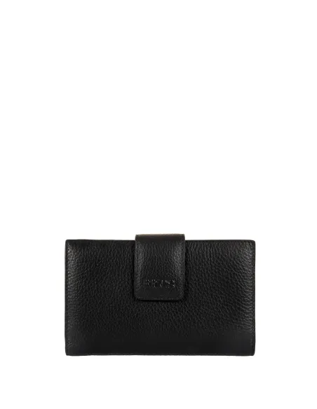 Damenledergeldbörse mit Münzfach Brics Marmolada, schwarz