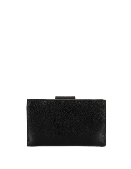 Brics Marmolada women's leather wallet with external coin pocket, black