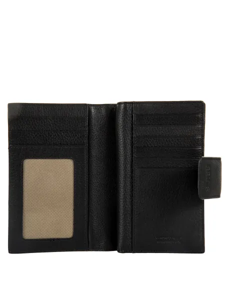 Brics Marmolada women's leather wallet with external coin pocket, black