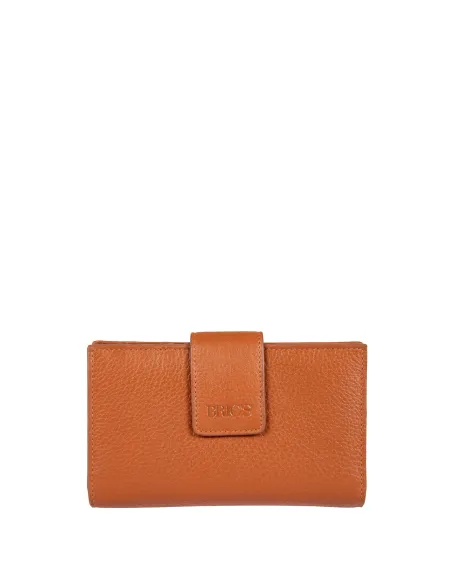 Brics Marmolada women's leather wallet with external coin pocket, brown