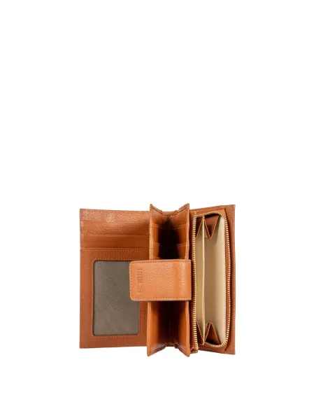 Brics Marmolada women's leather wallet with external coin pocket, brown