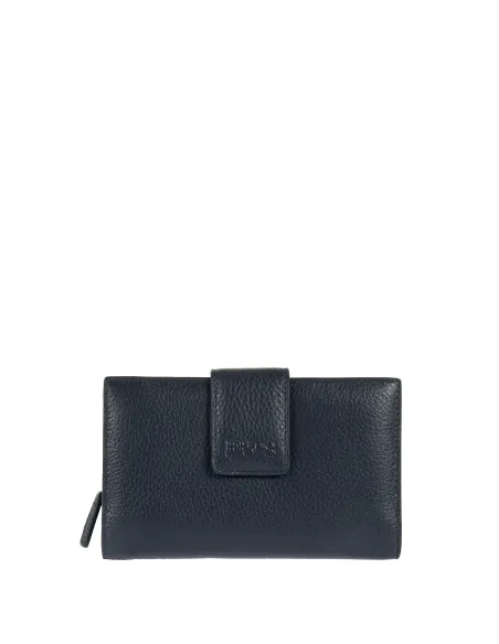 Damenledergeldbörse mit Münzfach Brics Marmolada, blau