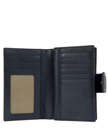 Damenledergeldbörse mit Münzfach Brics Marmolada, blau