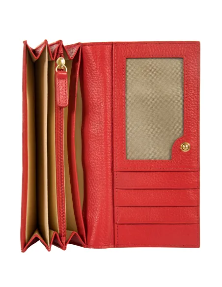 Bric's Marmolada große Brieftasche für Frauen, rot