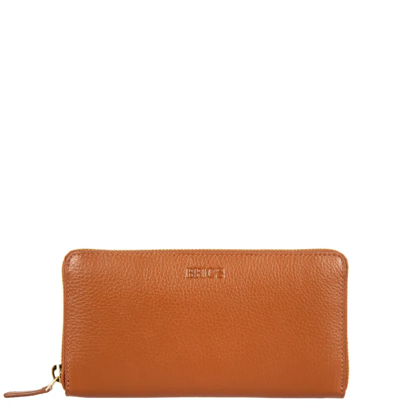 Portafogli donna in pelle con chiusura con zip Brics...