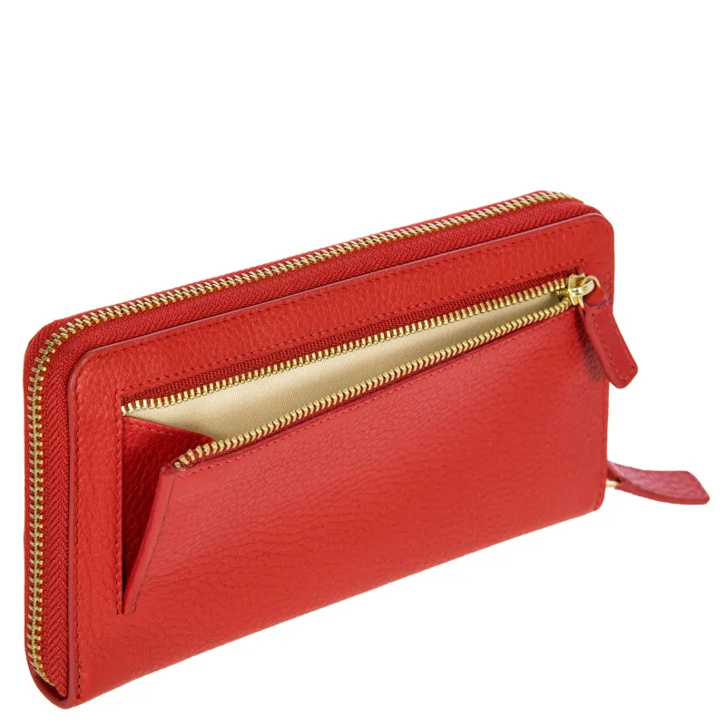 Portafogli donna in pelle con chiusura con zip Brics... 2