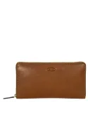 Brics Volterra women's leather wallet with zip fastener, brown