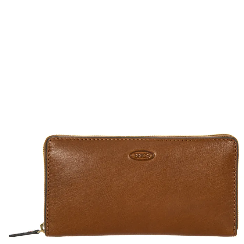 Brics Volterra women's leather wallet with zip fastener,...
