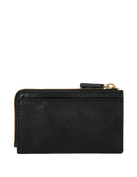 Brics Volterra Zipper coin pouch with credit card slots, black