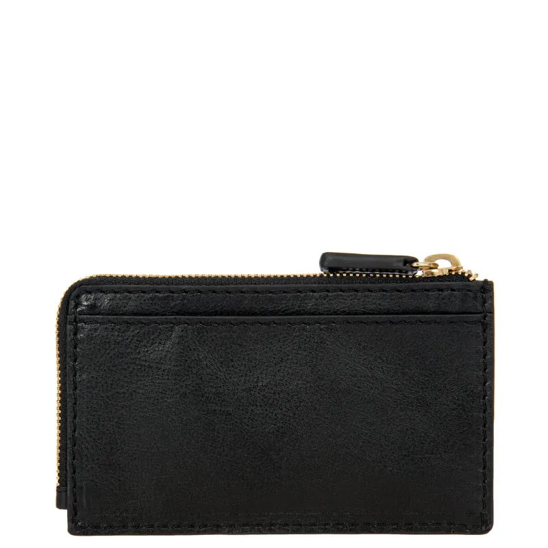 Brics Volterra Zipper coin pouch with credit card slots black