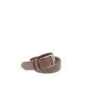 Men's leather belt in extra-large sizes, brown