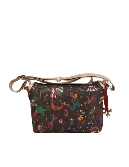 Piero Guidi Magic Circus cross-body bag with zip fastening, brown
