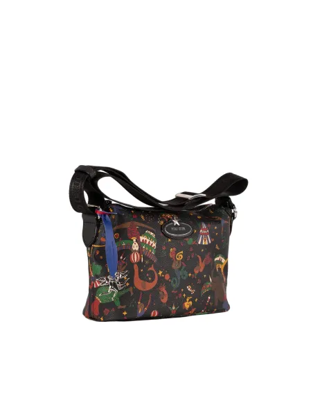 Piero Guidi Magic Circus cross-body bag with zip fastening, black