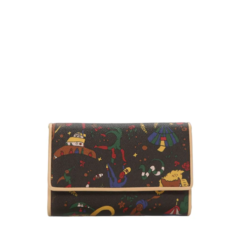 Damenbrieftasche Piero Guidi magic Circus, braun