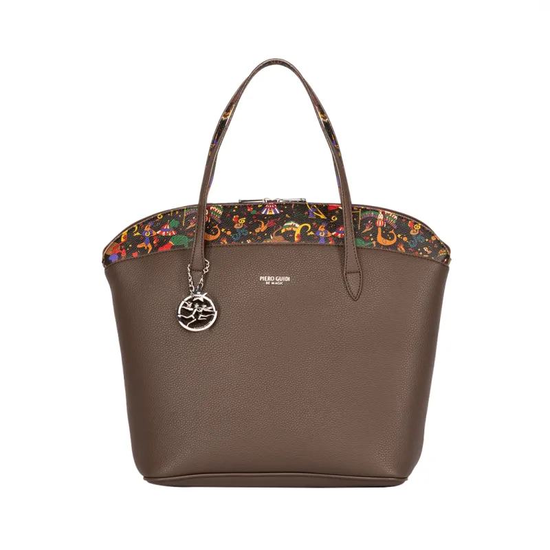 Shopping Piero Guidi Be Magic con chiusura con zip, marrone