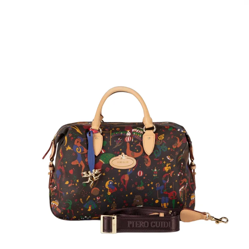Piero Guidi Magic Circus große Bowlingtasche, braun