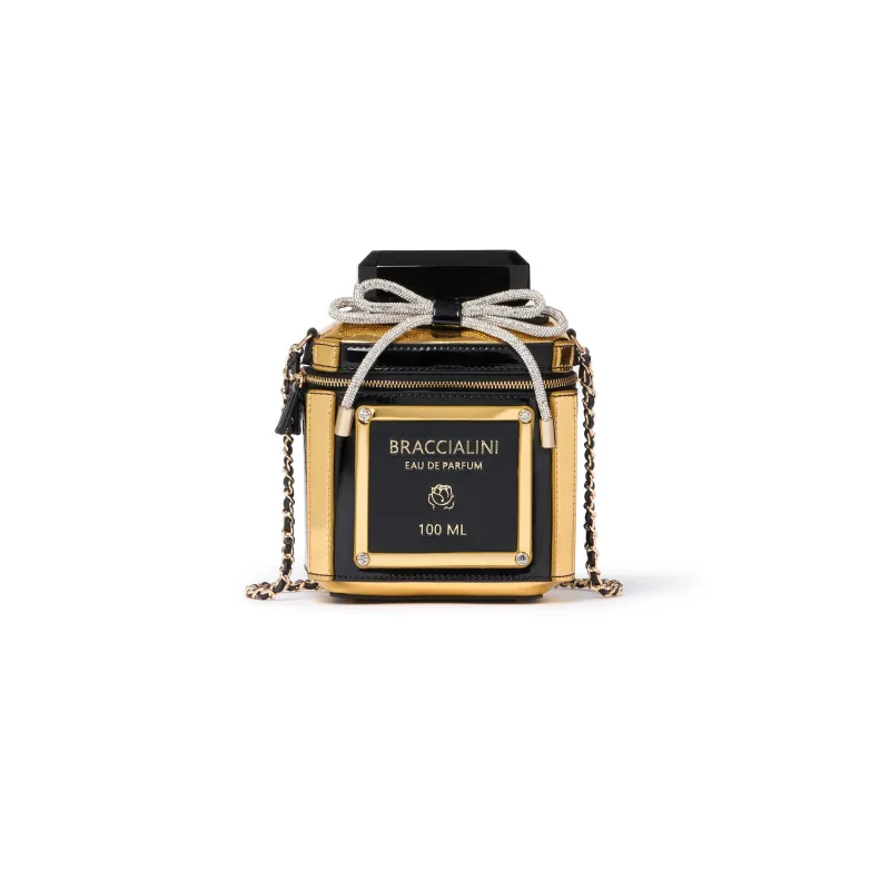 Braccialini Shape Umhängetasche, schwarz-gold