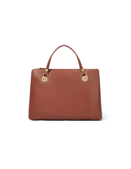 Borsa due manici in pelle Braccialini Nora, marrone