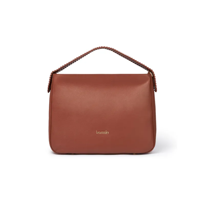 Braccialini Naomi Damentasche aus Leder, braun