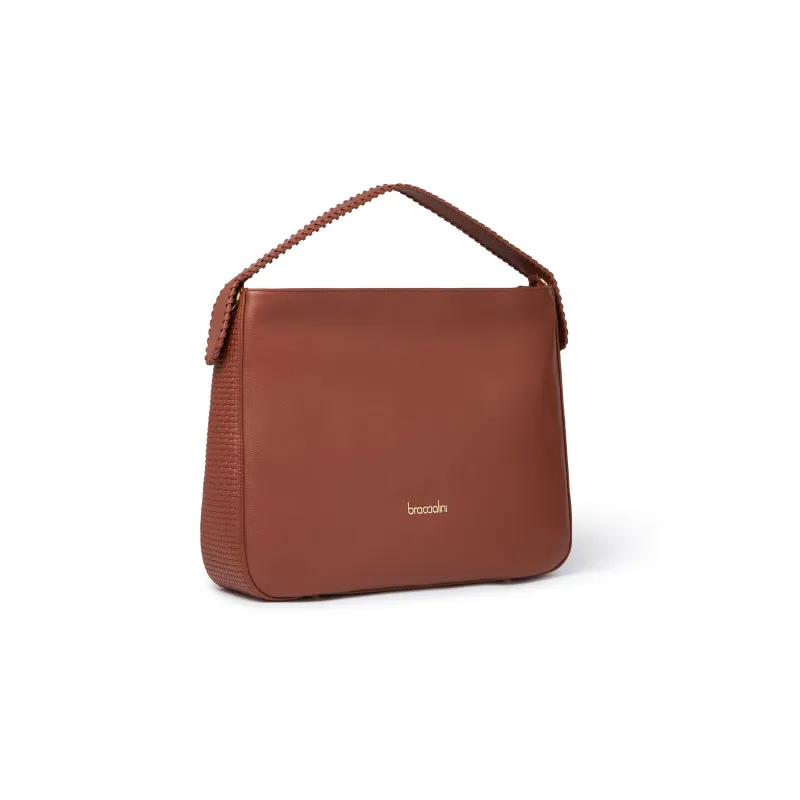 Braccialini Naomi women's leather bag, brown 2